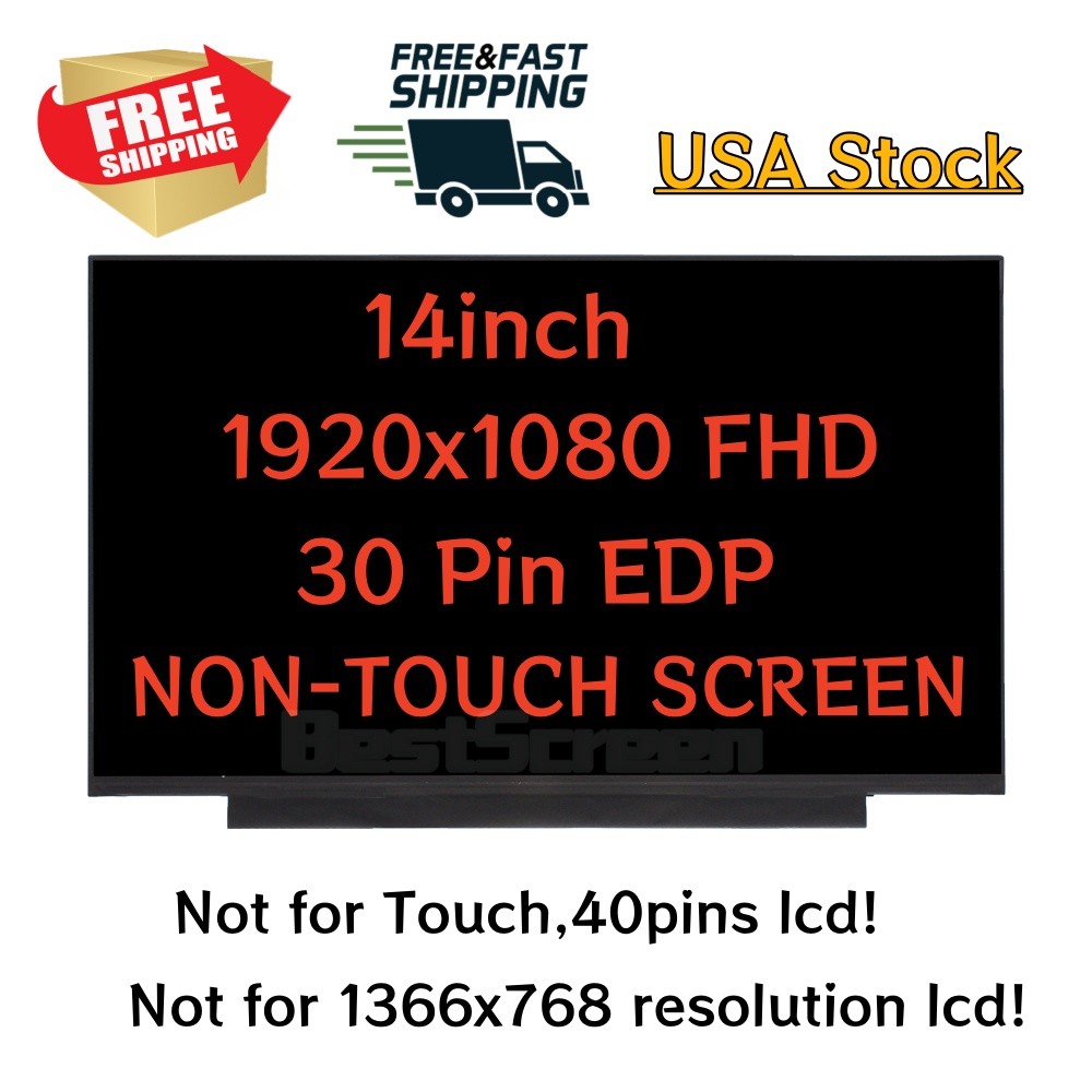 M03766-001 No-Touch LCD LED Display 14" FHD Panel For HP 14Z-FQ1000 14-fq1025nr