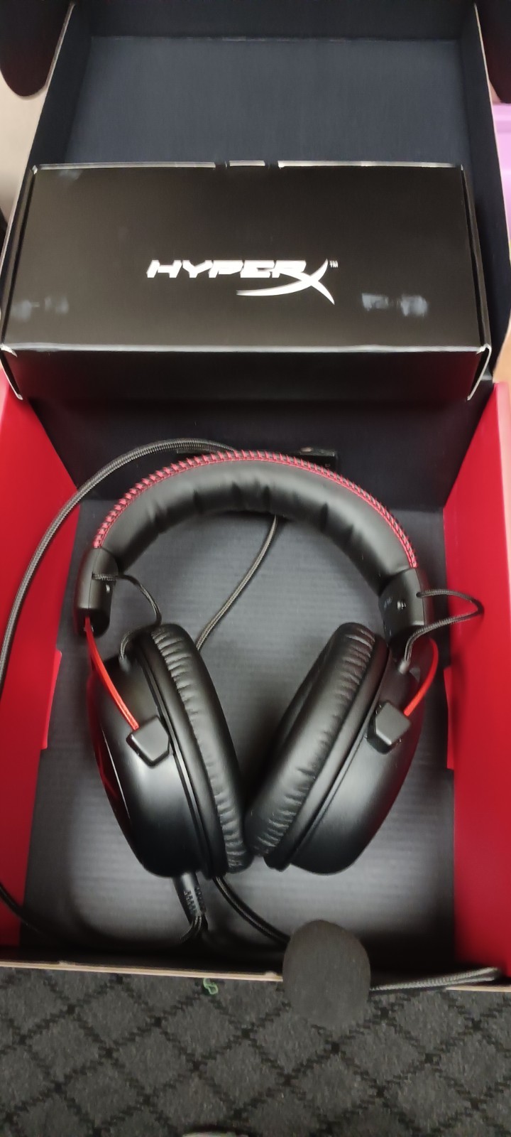 HyperX Cloud II Wired Gaming Headset 7.1 Surround Sound Black Red NEW Open Box