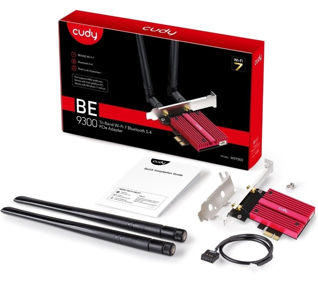 Cudy BE9300 Wi-Fi 7 PCI Express Wireless Adapter WE9300