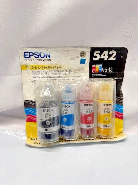Epson 542 Ecotank Black And Color Ink Bottles Value Pack-T5421-4-SVH*Exp 5-28