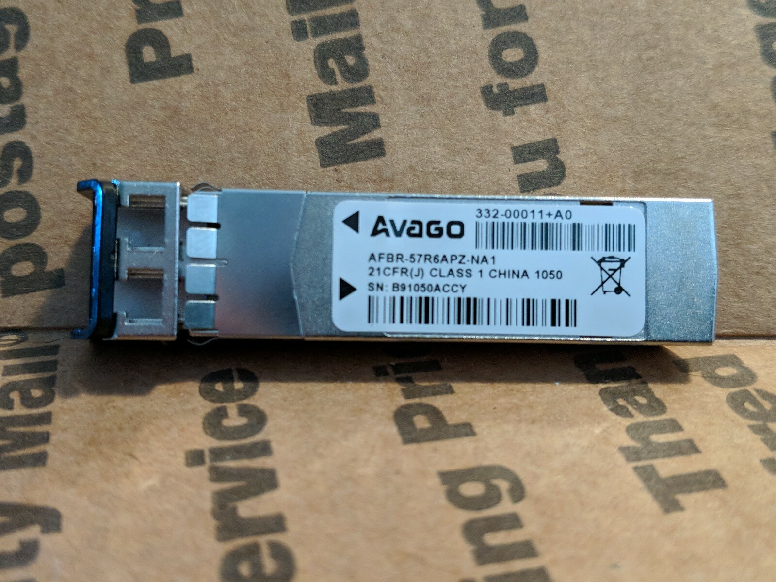 Avago AFBR-57R6APZ-NA1 4Gb SW SFP GBIC Transceiver