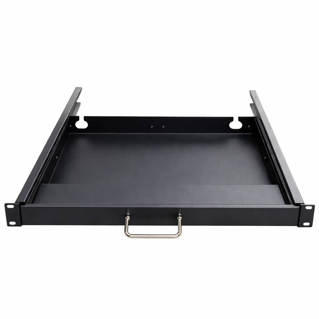 1U 19" Wide Rackmount Sliding Keyboard Cantilever Drawer Tray Shelf, 14.5" Deep