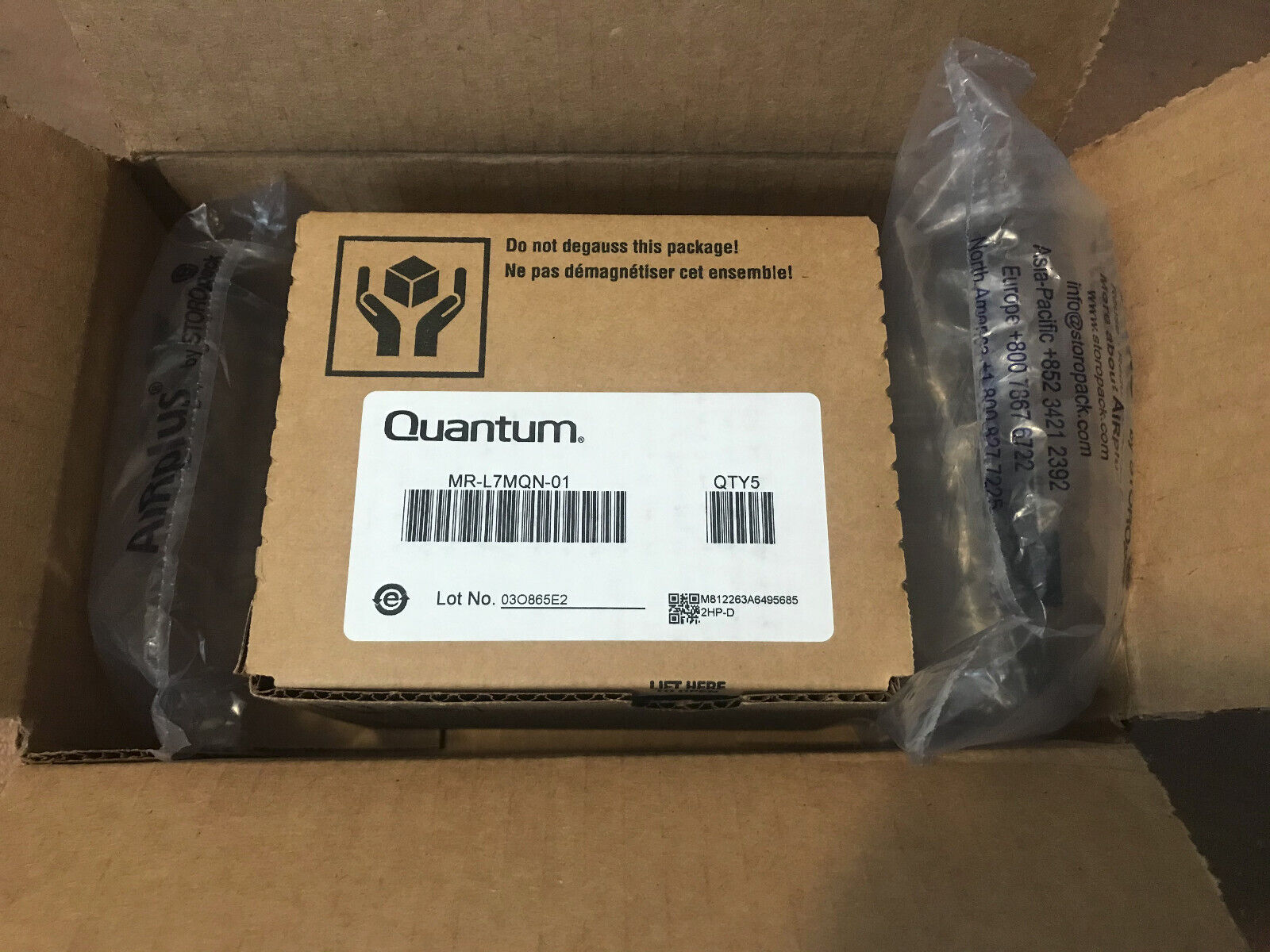 NEW Quantum LTO 7 Tape with Barium Ferrite (BaFe) MR-L7MQN-01 (5 Pack) 6TB 15TB