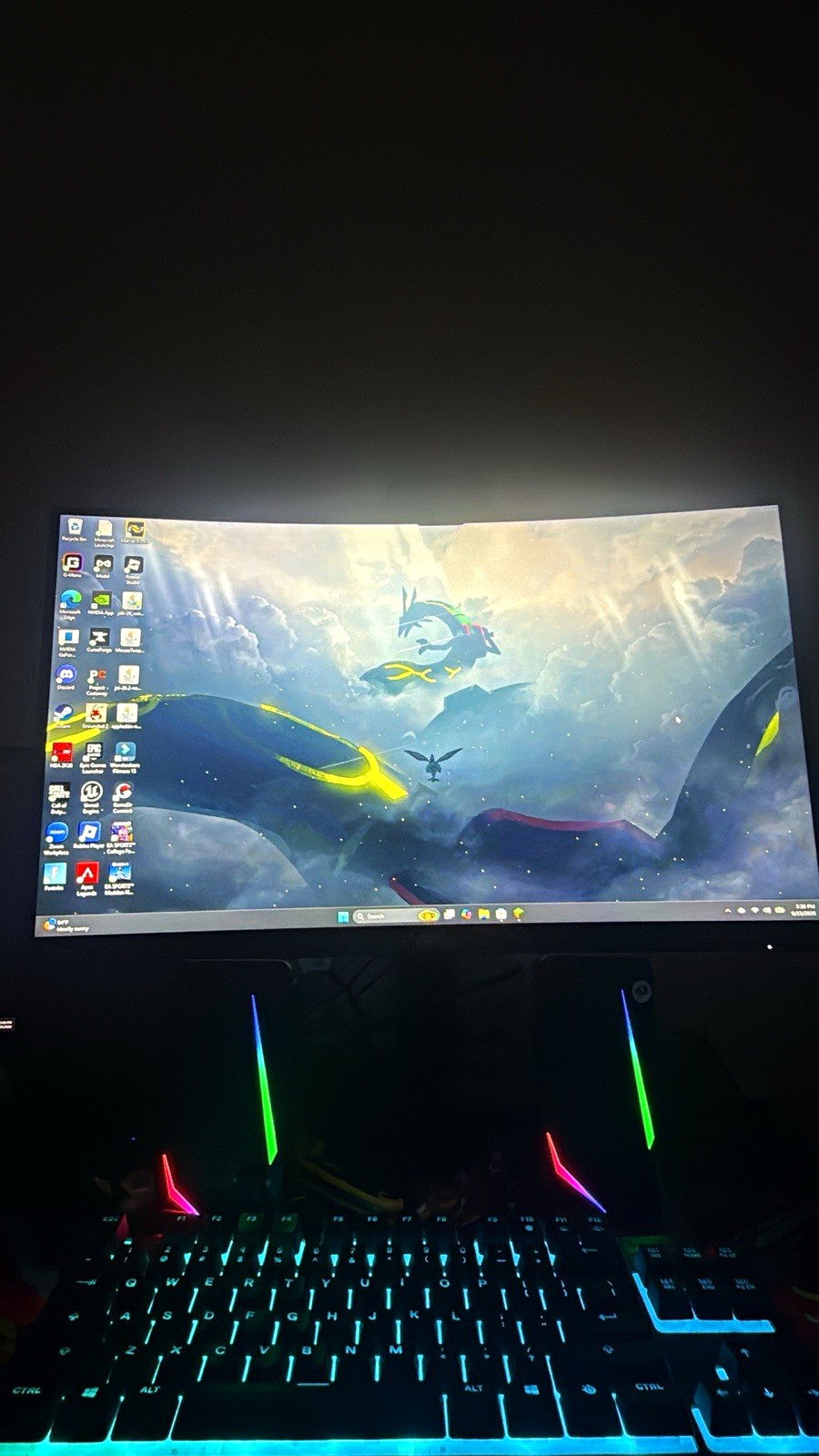 AOC C27G4X 27in Curved VA Gaming Monitor180Hz  with keyboard mouseandspeaker ￼