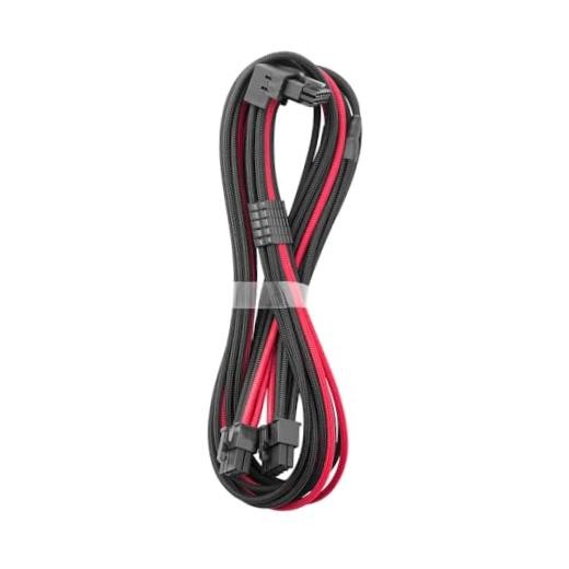 RT-Series Pro ModFlex Sleeved 12V-2x6 12VHPWR 90° Black + Red Variant A