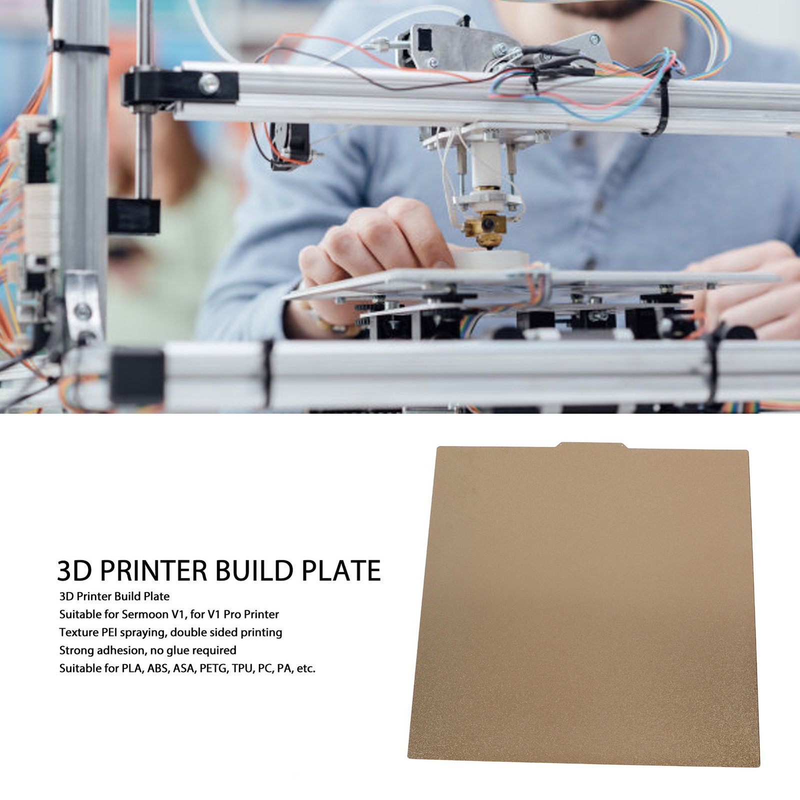 Dual Sided Textured PEI Plate Strong Adhesion For CR 10 S5 Easy To Use