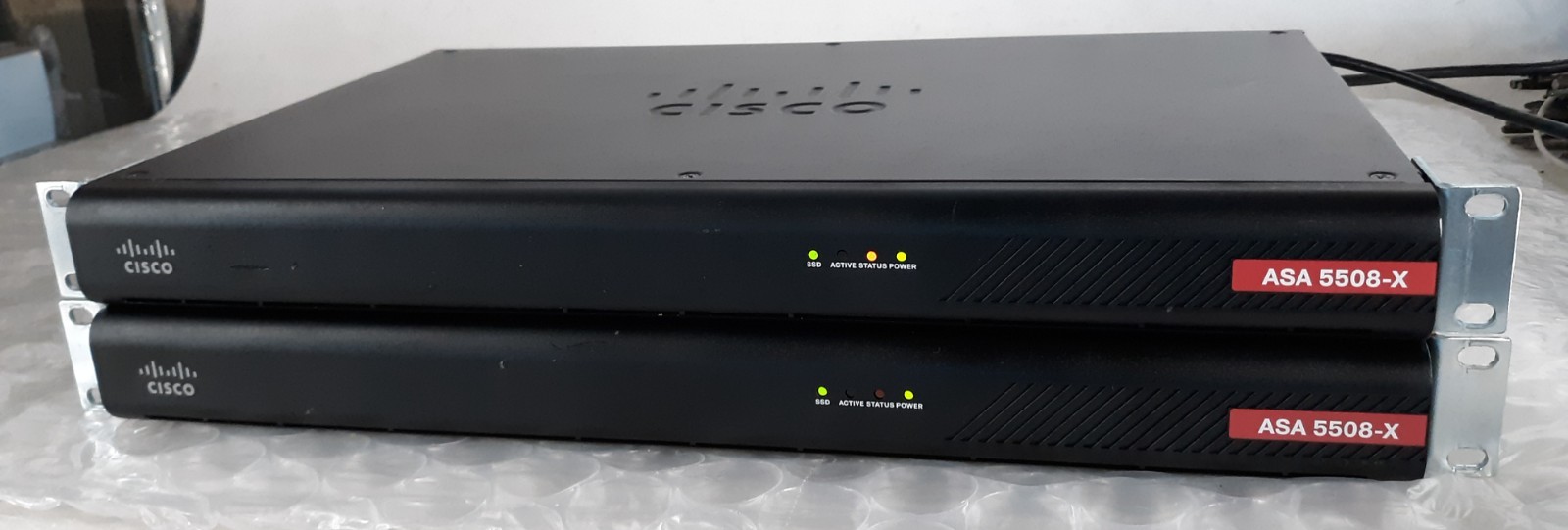Pair of Cisco ASA5508-X Firewall Adaptive Security Appliance w/ 2x 128GB SSD