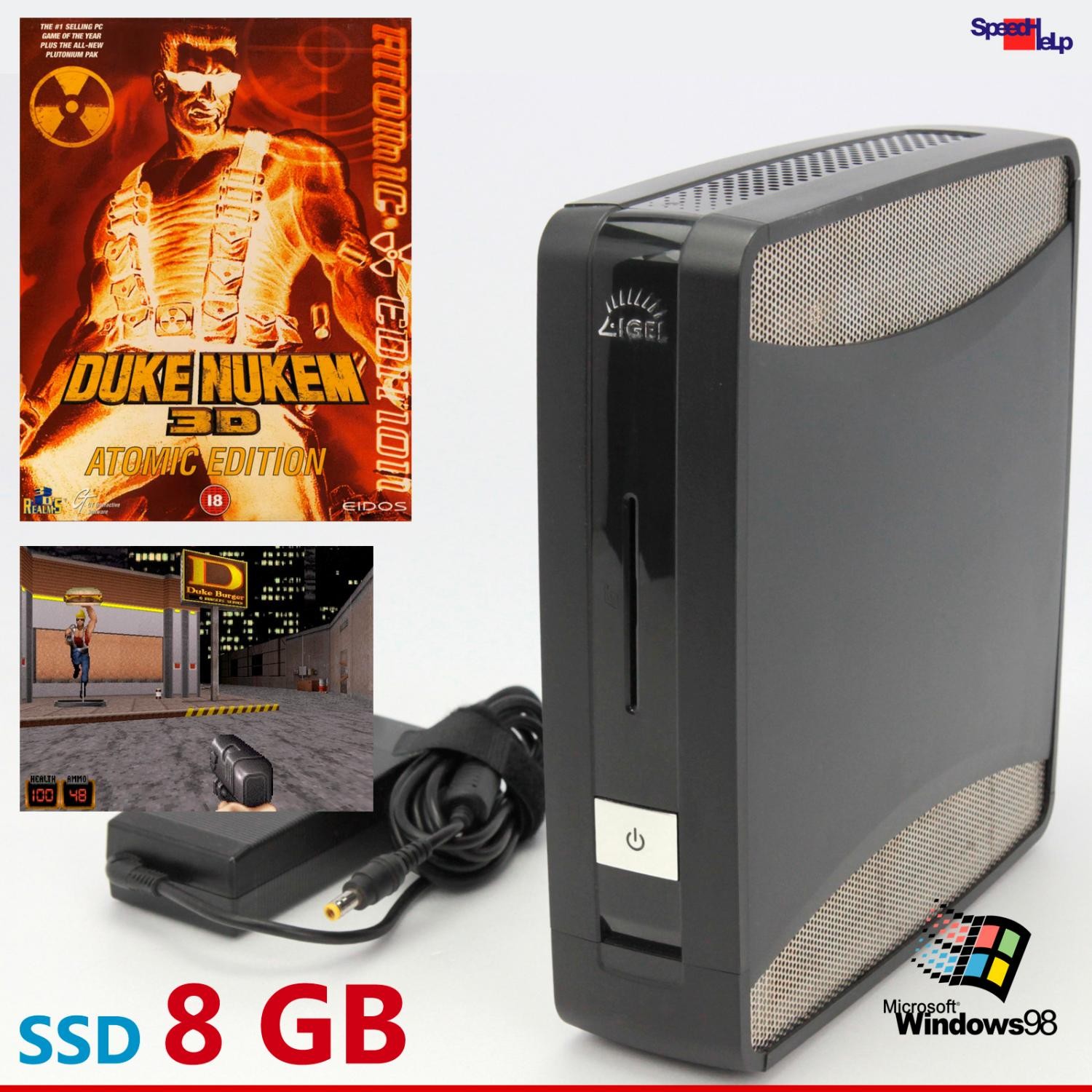 Mini Pc Computer For Retro Games Dos Windows 98 8Gb Ssd Duke Nukem 3D