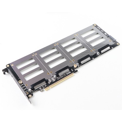NEW U.2 SSD to PCIe X16 Adapter PCIE 4.0 to 4 Disk U.2 SFF-8639 SSD Riser Card2S