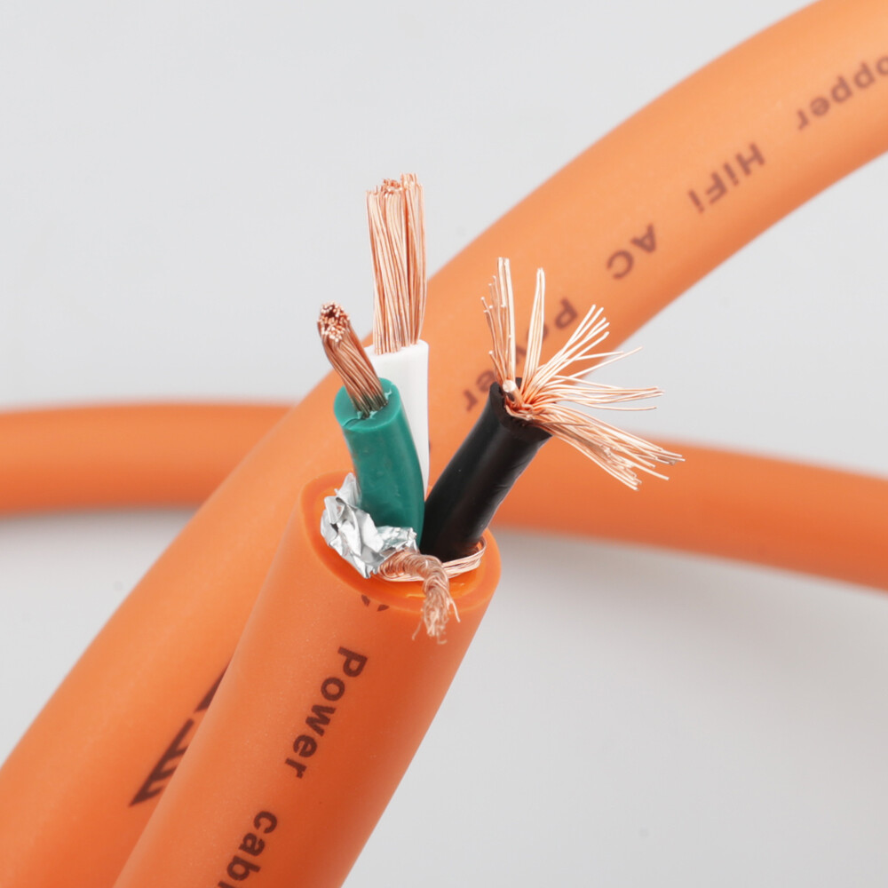 P113 Hi end Pure Red copper High end Power cable bulk cables Hook Power Cable