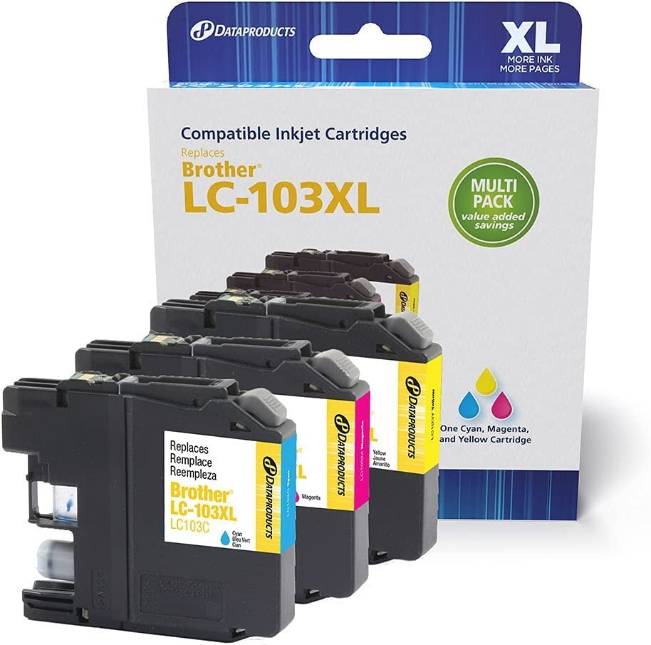Cartridge Replacement for Brother LC-103XL - Cyan, Magenta, Yellow 3 Pack