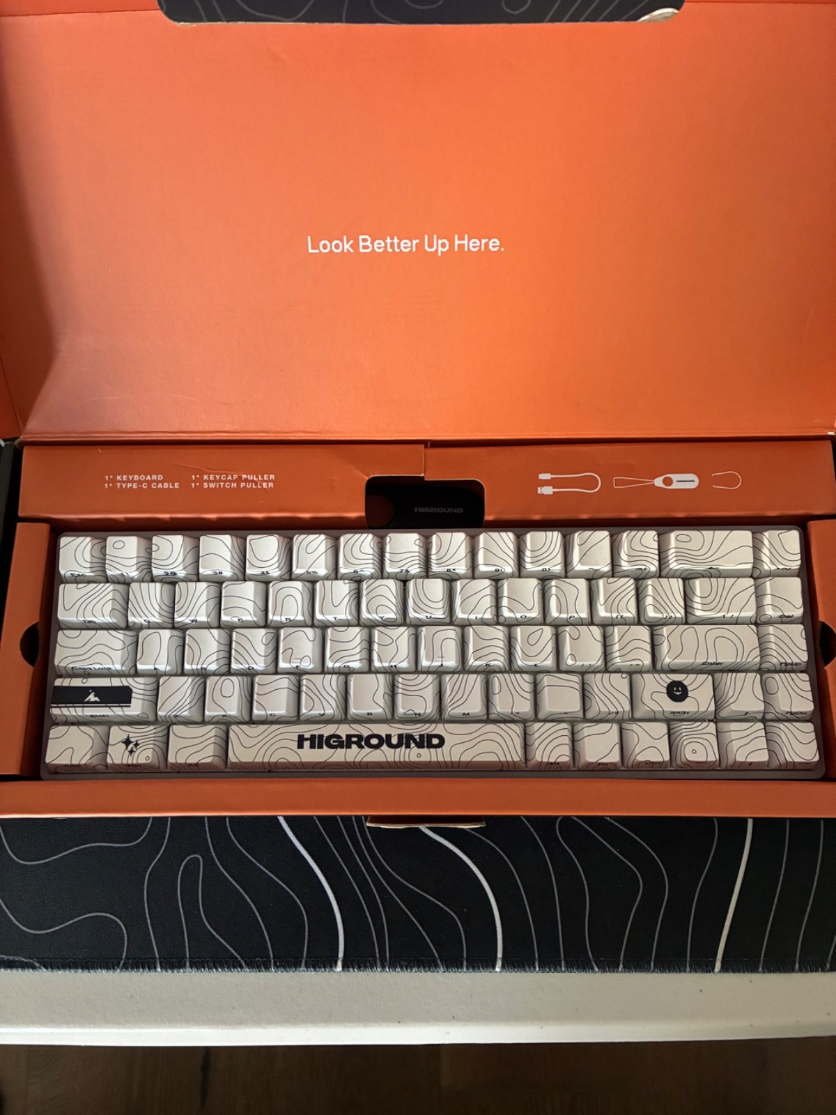 Higround Basecamp 65 SNOWSTONE TTC White Flame USB C Mechanical Keyboard