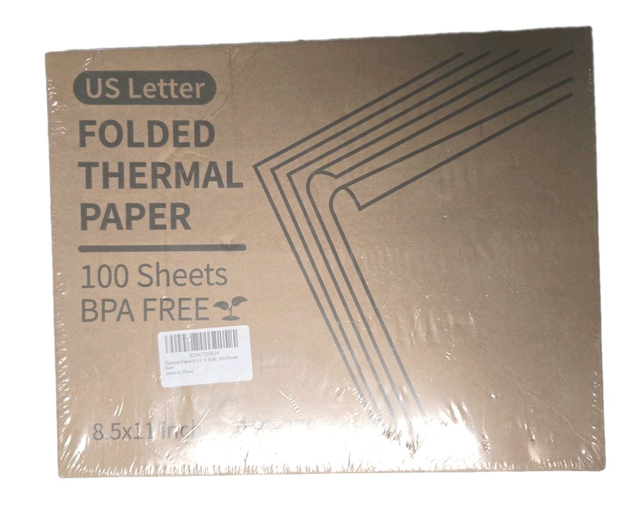 NEW 100 Pcs Folded Thermal Paper US Letter 8.5 X 11” BPA Free 
