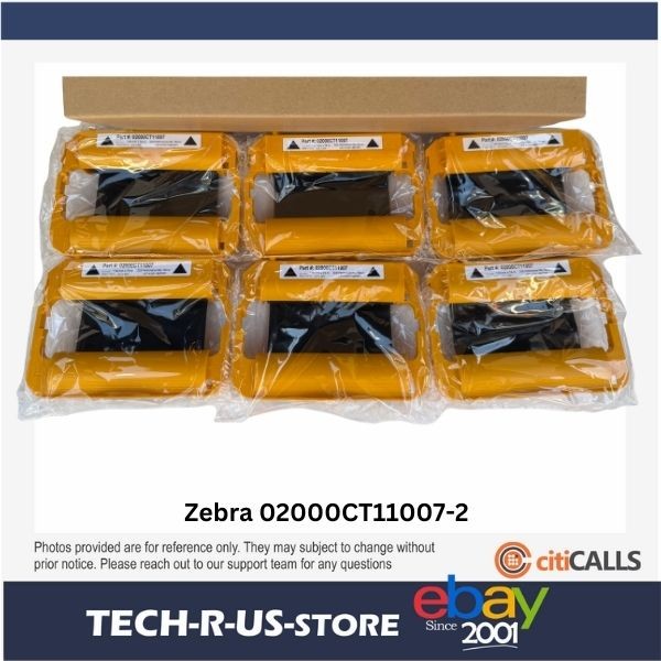 Zebra 02000CT11007 2000 Ribbon Cartridge - Thermal Transfer - 6 / Carton