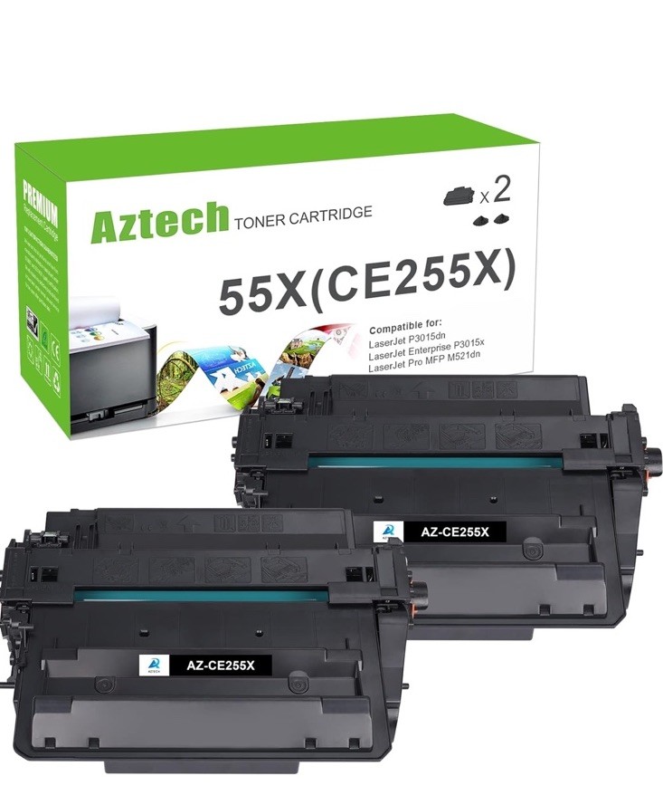 Aztech Compatible Toner Cartridge Replacement for HP CE255X 55X CE255A 55A La...