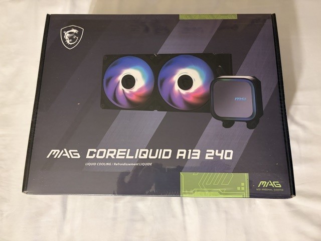 MSI MAG Coreliquid A13 240 AIO ARGB CPU Liquid Cooler 240mm - Factory Sealed