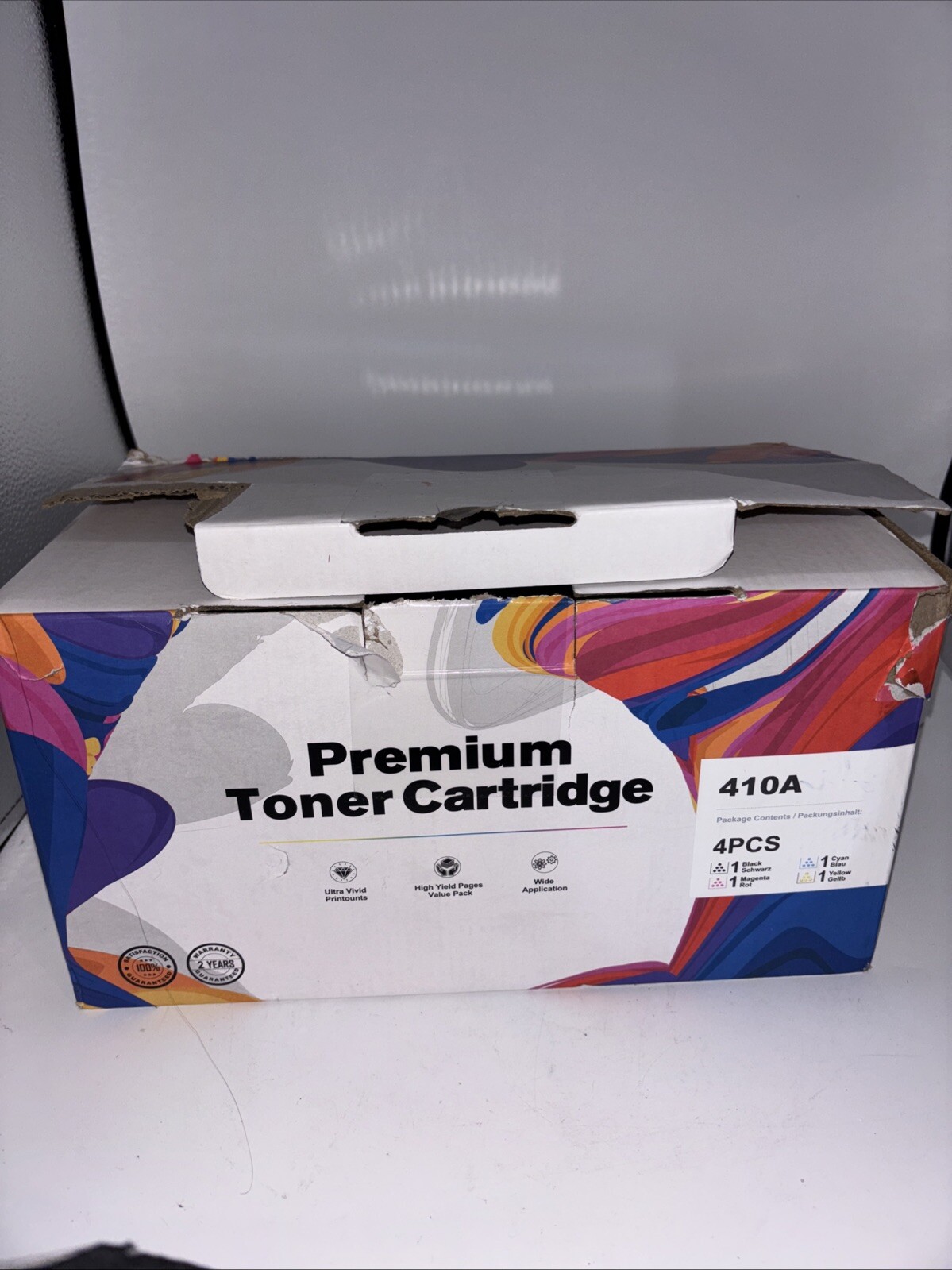 Compatible Toner Cartridge Replacement for HP 410A, 4 Pack for HP 410A 410X