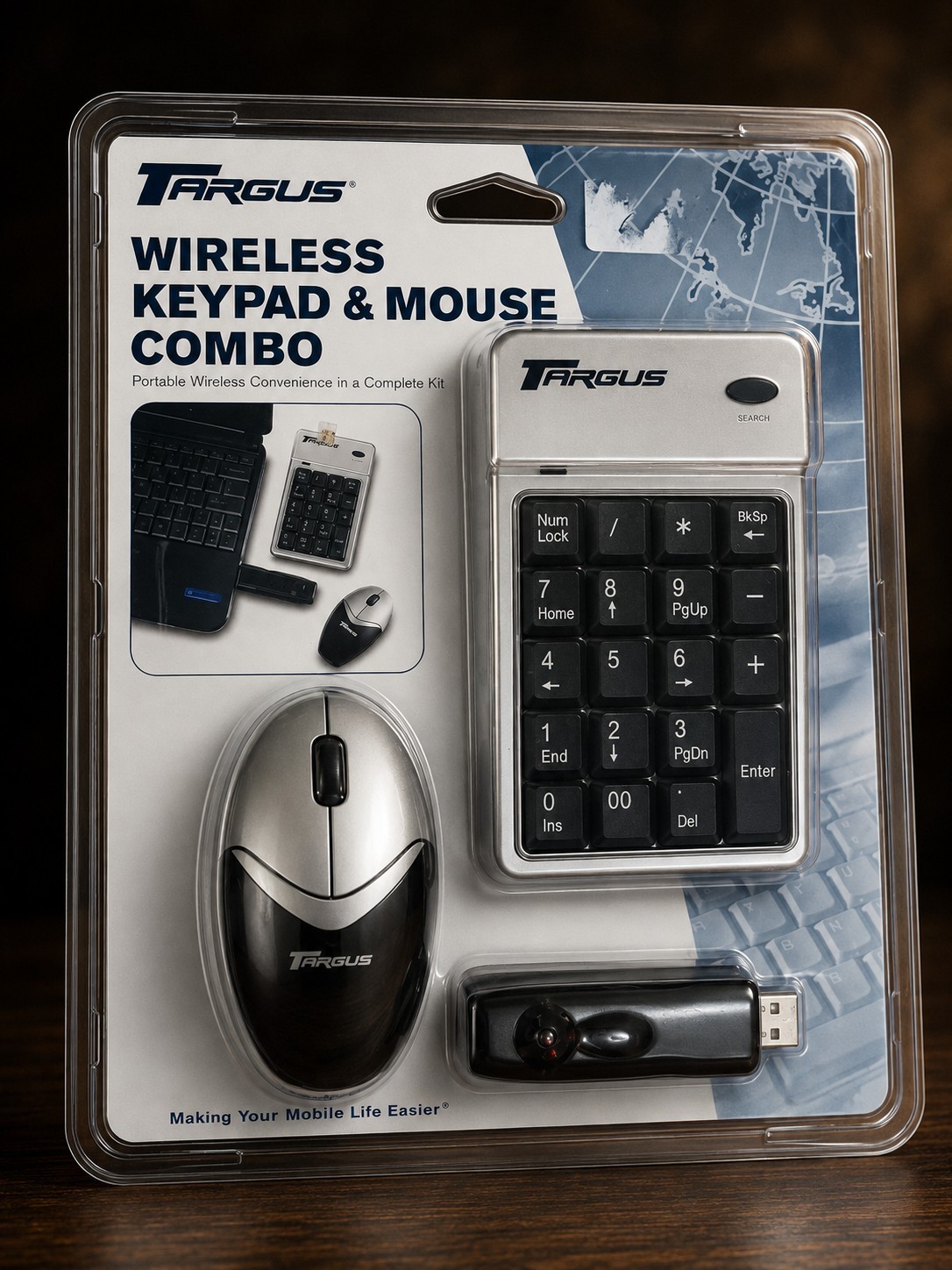 Targus PAKP003U Wireless Keypad Mouse Combo Vintage Sealed New Old Stock