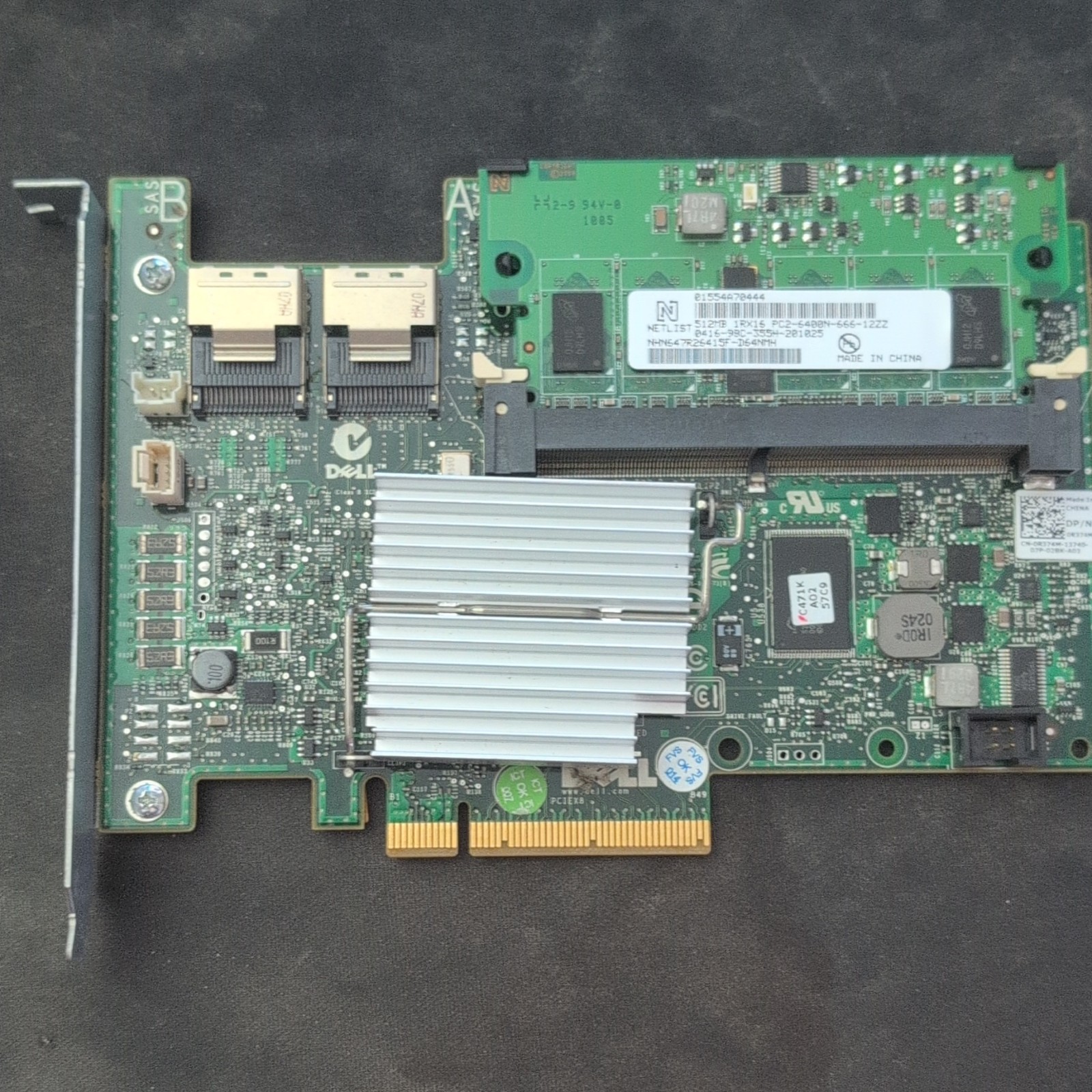 Dell PERC H710 PCIe x8 SAS RAID Controller Card 2-Port RAID 0/1/5/6/10 0K09CJ
