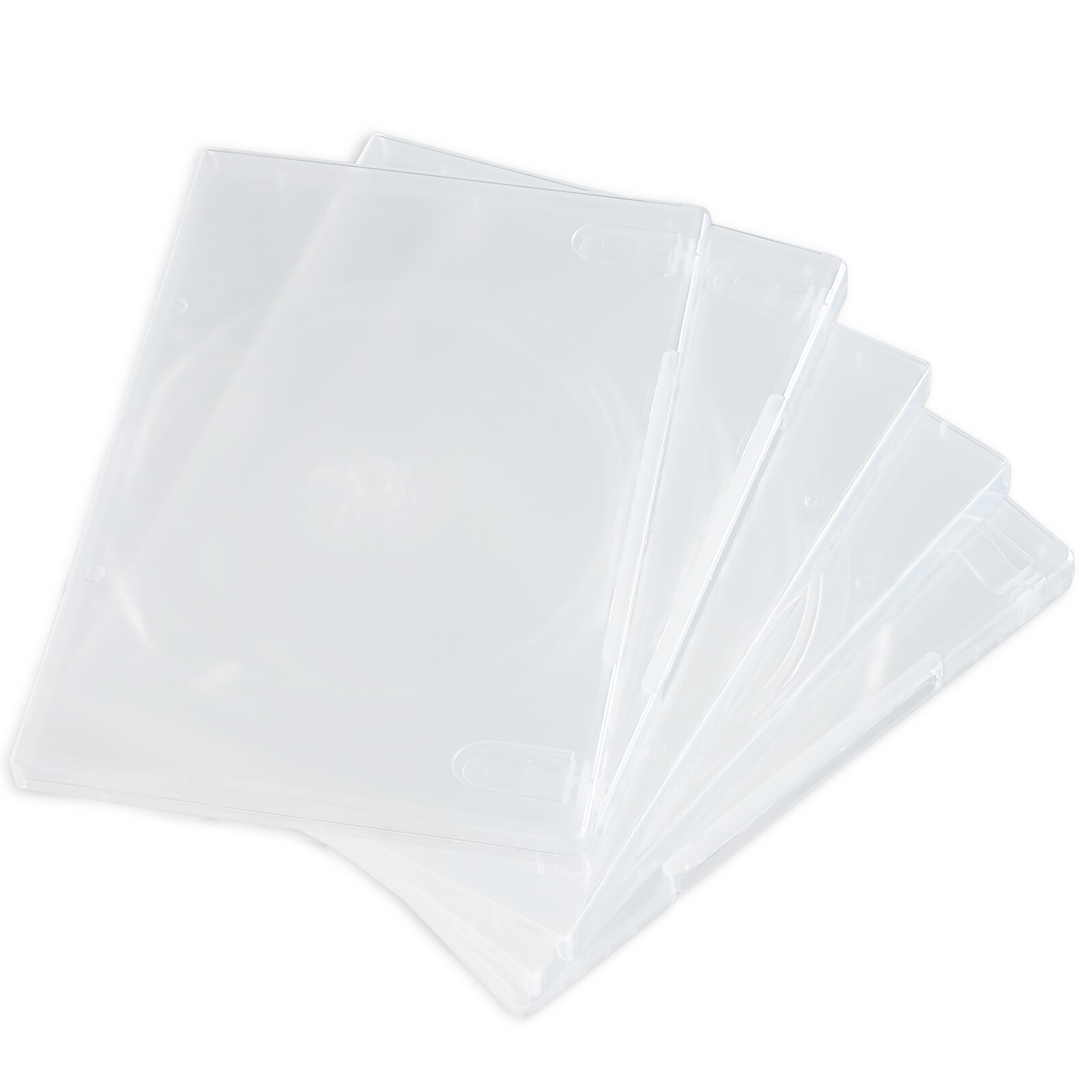 5 pcs 14mm Single Clear Standard CD DVD Bluray Disc Cases