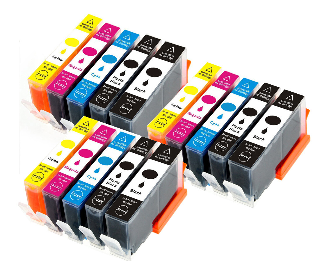 15PK Replacement Ink +chip for HP 564XL Photosmart C6375 7510 C6380 7515 C6350