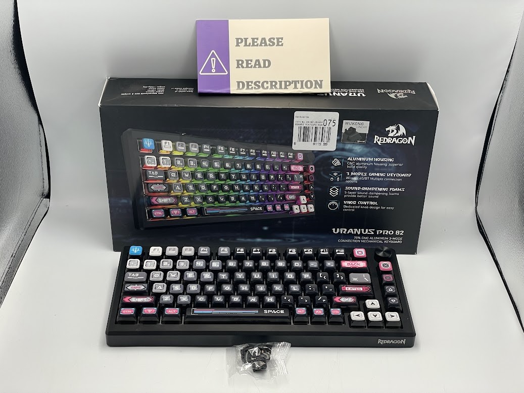 Redragon URANUS PRO 82 K732MC-RGB-PRO 3 Gaming Keyboard - Black