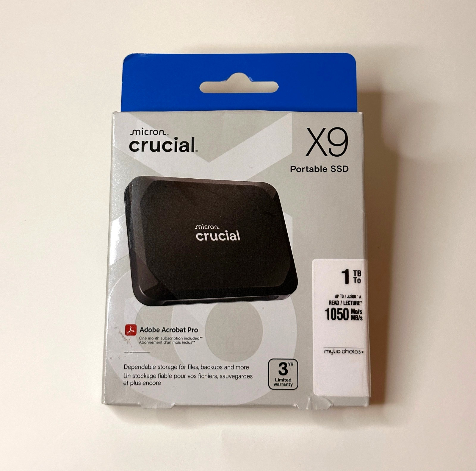 Crucial X9 1TB SSD External Portable Solid State Drive ~1050MB/s USB-C