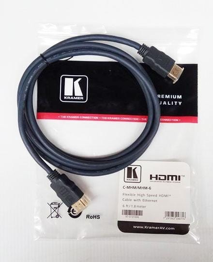 10 Pack - Kramer C-/MHM 6 Flexible High Speed HDMI Cable with Ethernet 1.80m/6ft