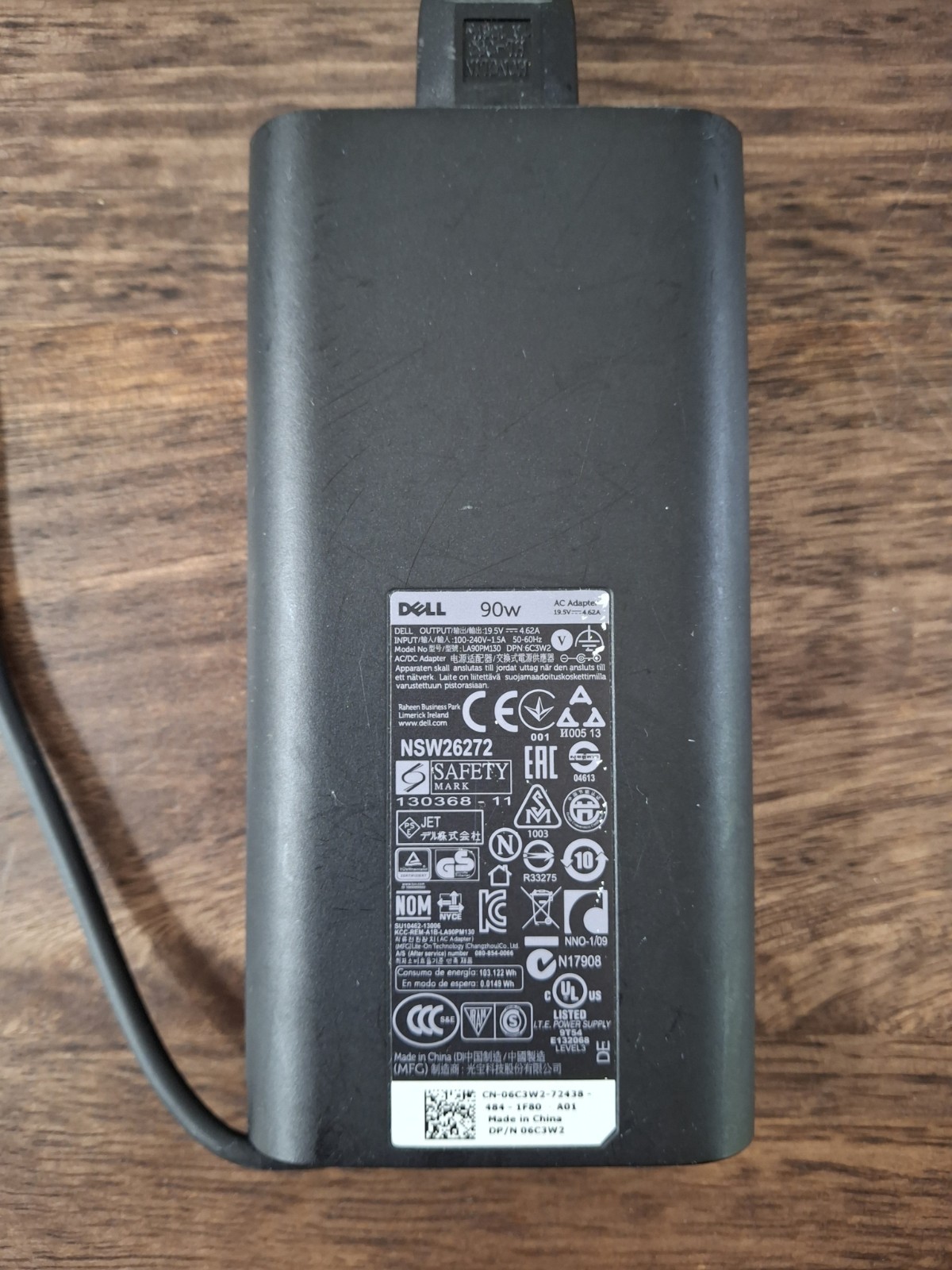 90W Dell Original OEM Power Supply Adapter Charger NSW26272 19.5V 4.62A w/cord