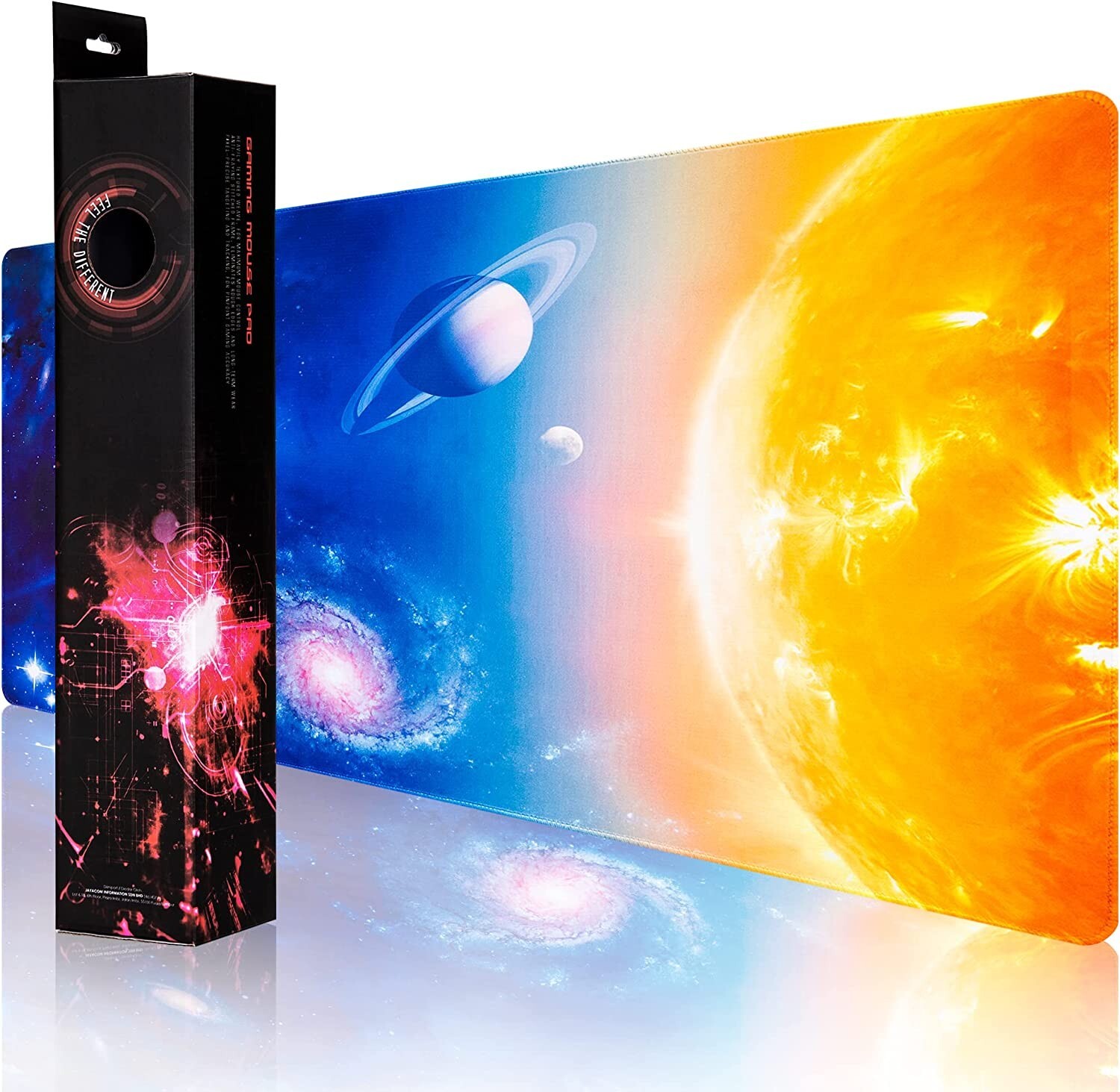 space theme computer gamer mousepad extra large for gaming or laptop