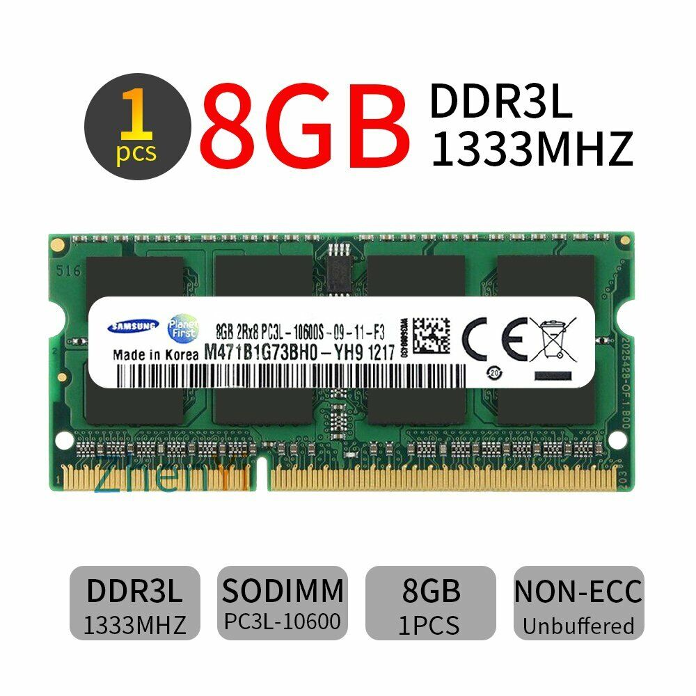8GB 4GB DDR3L 1333MHz PC3-10600S 1.35V sodimm Laptop Memory RAM Samsung LOT BT