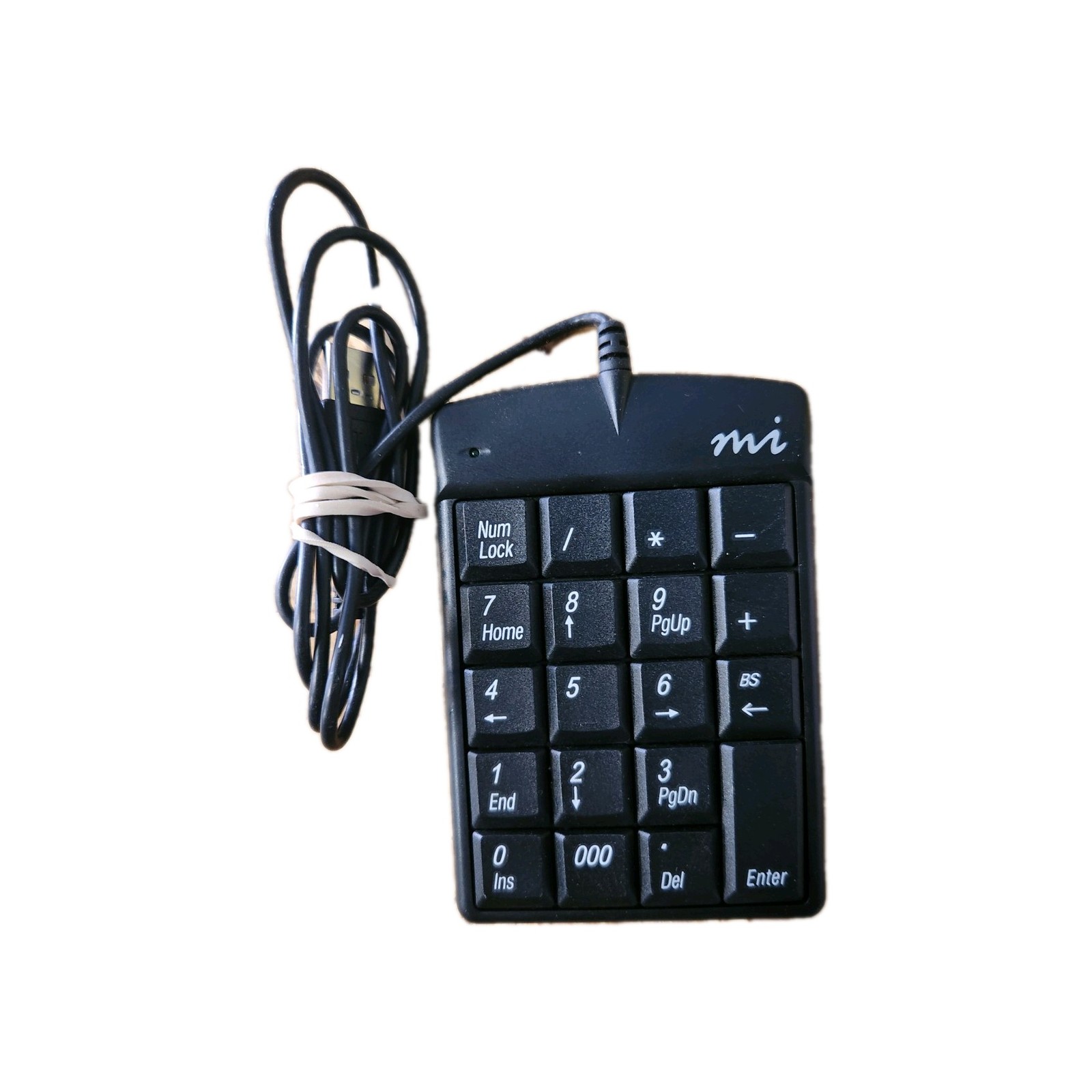 Black Numeric Keypad Plus Number Pad USB Micro Innovations KP25B Keyboard