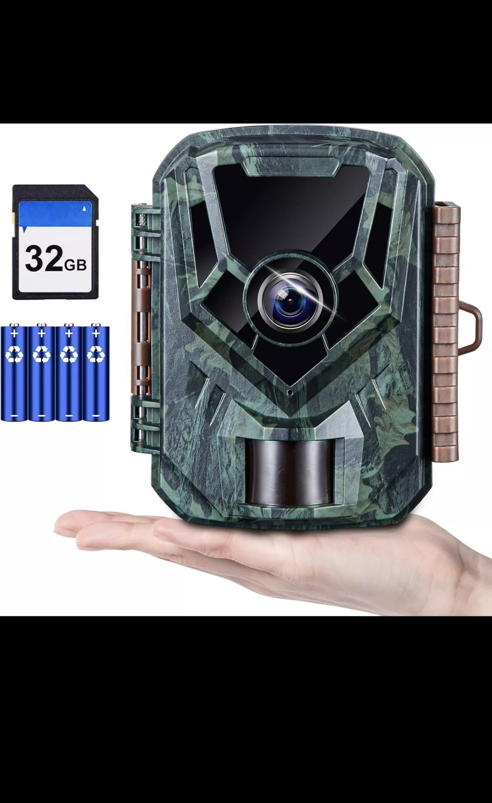 KJK Trail Camera 36MP 2.7K, Mini Game with Night Vision 0.1s Green 