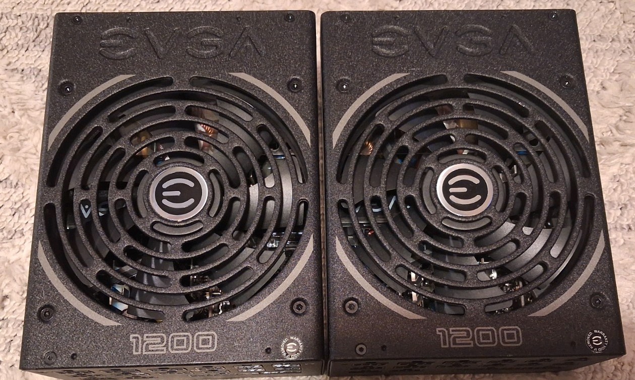 2-EVGA SuperNOVA 1200W Platinum 80 Pl Platinum 1200W Fully Modular Power Supply