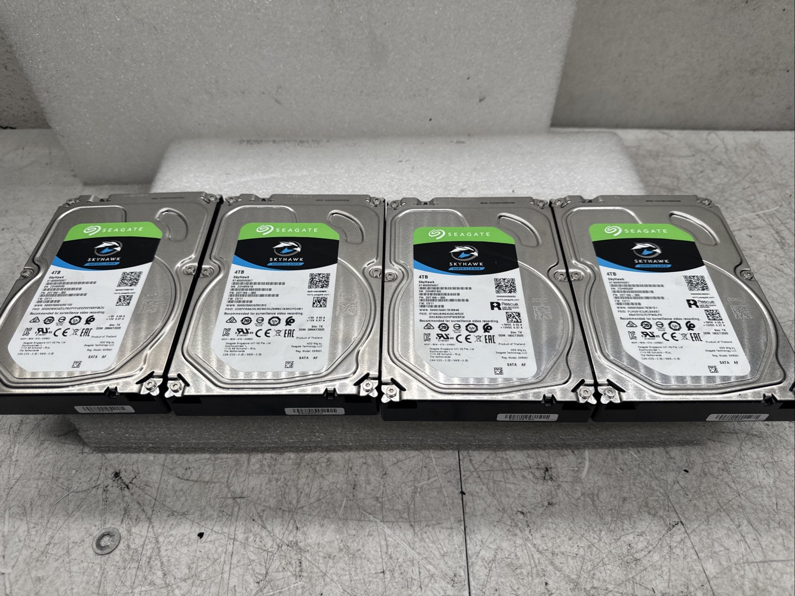 4X Seagate Skyhawk Surveillance ST4000VX007  4TB SATA 3.5" HDD 100% Health Lot 4