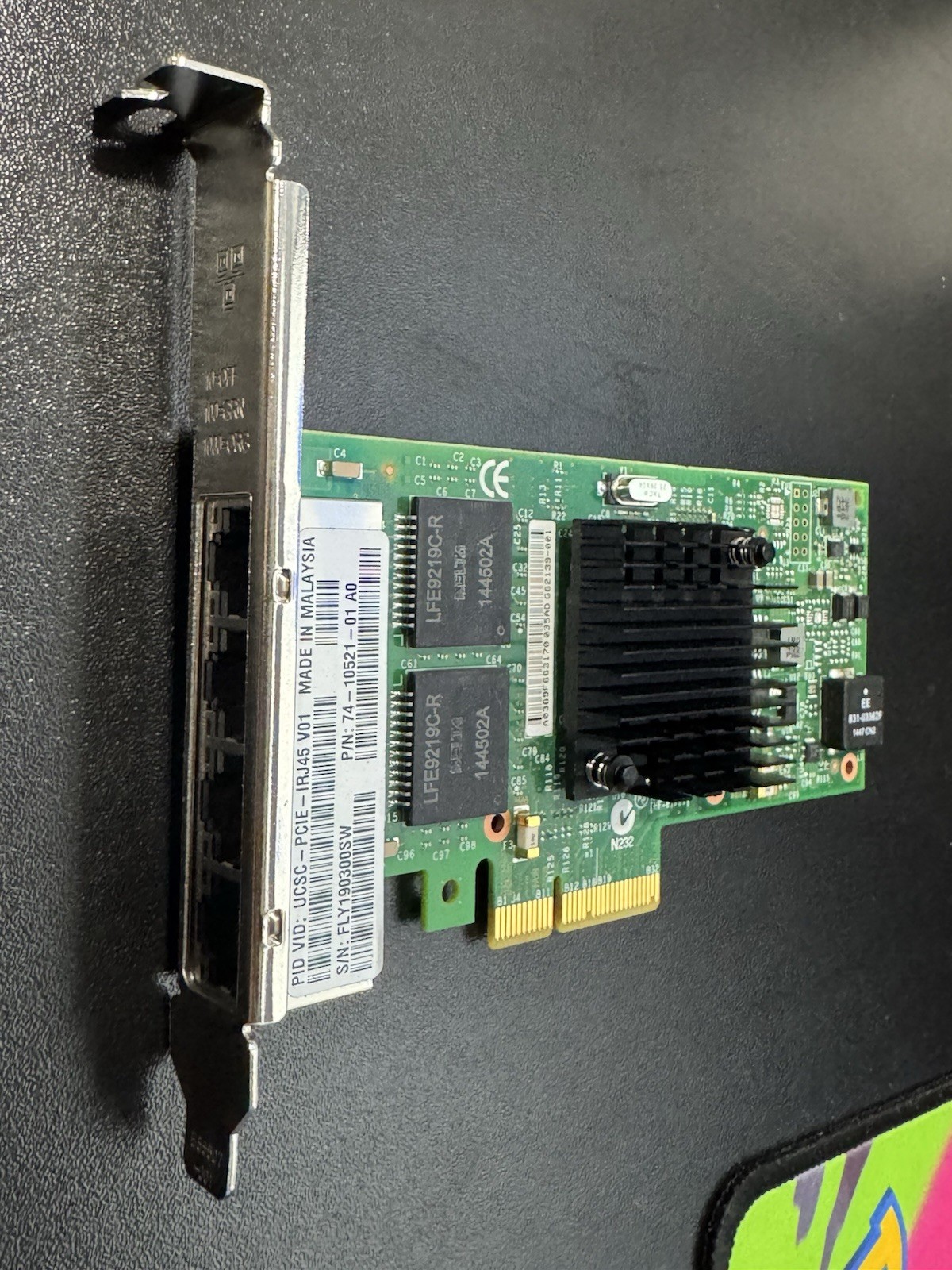 Cisco 74-10521-01 Quad Port 1Gb Network Adapter UCSC-PCIE-IRJ45 V01 Full Height
