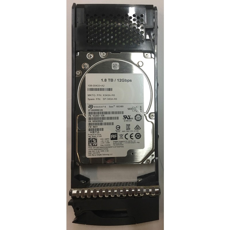 1XJ203-038 - NetApp 1.8TB 10K RPM SAS 2.5" HDD for DS224C, DS2246 24 bay encl...