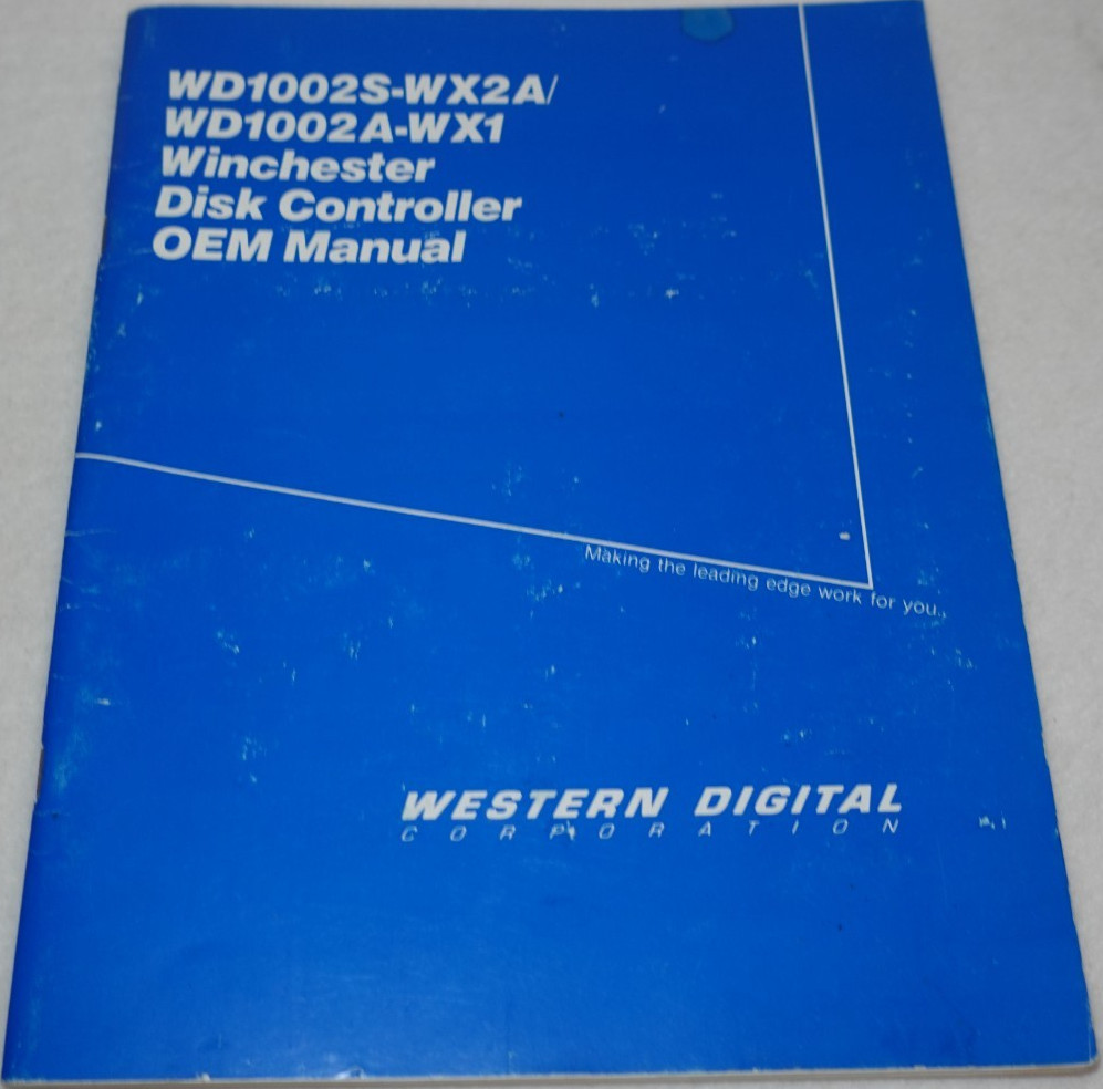 Winchester Disk Controller OEM Manual 1986 Vintage Original Publication