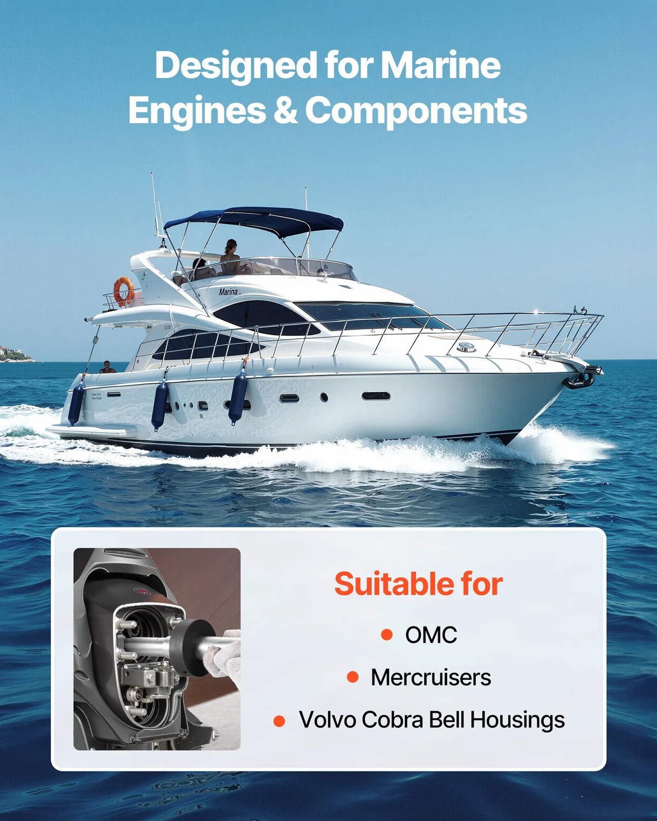Mercruiser Alignment Tool & Gimbal Bearing Puller Set, Compatible with Mercruise