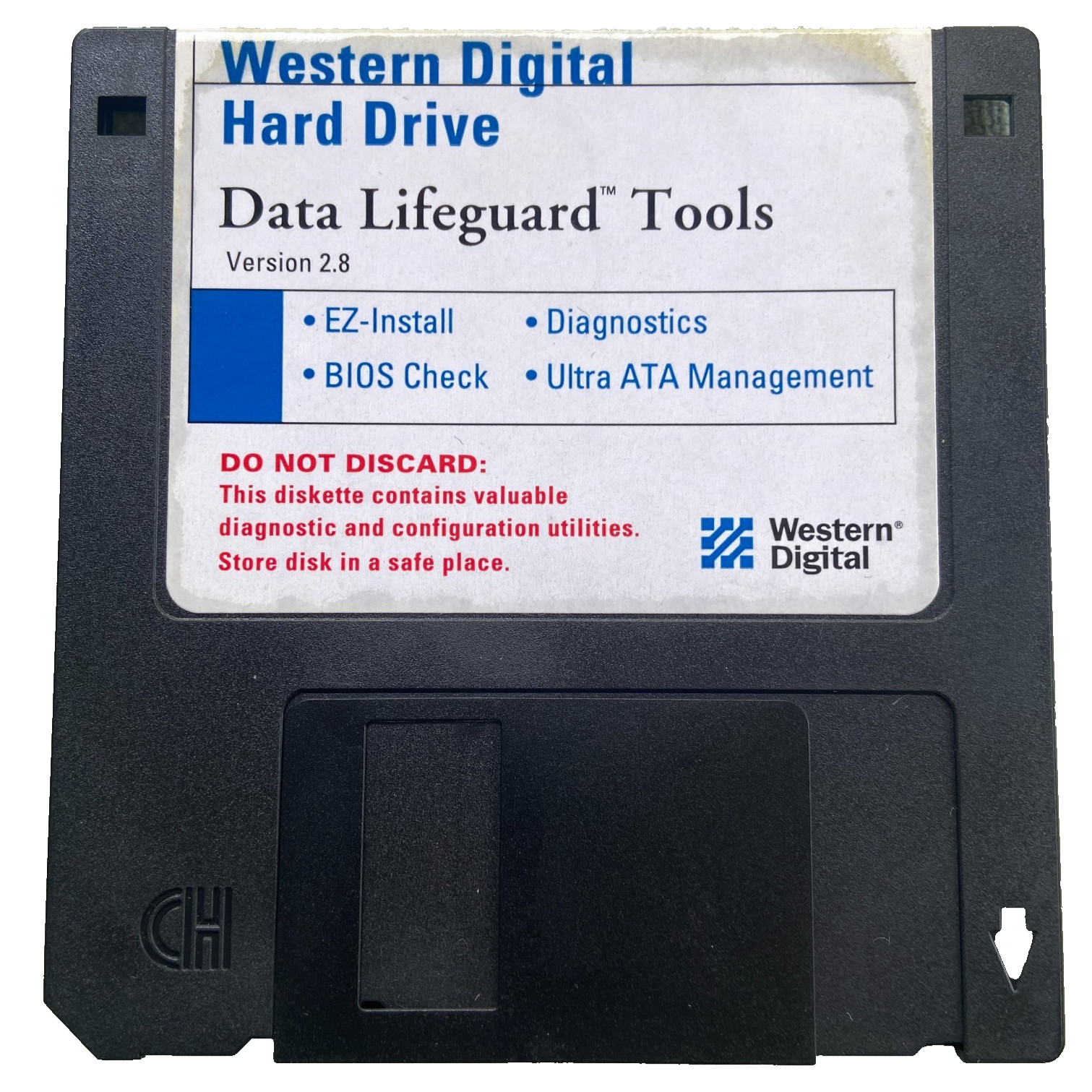 Western Digital Hard Drive Data Lifeguard Tools 3.5" Floppy Disk Ver 2.8 2001