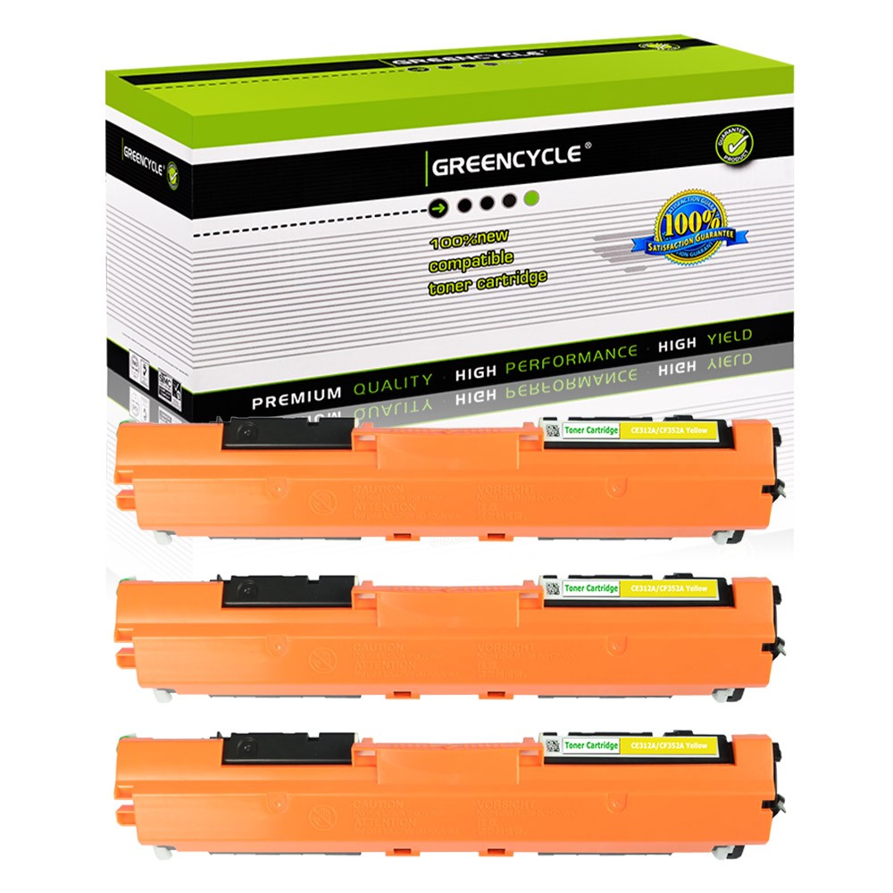 3PK CE312A 126A YL Toner Cartridge Fits For HP CL LaserJet 100 MFP M175nw M175A