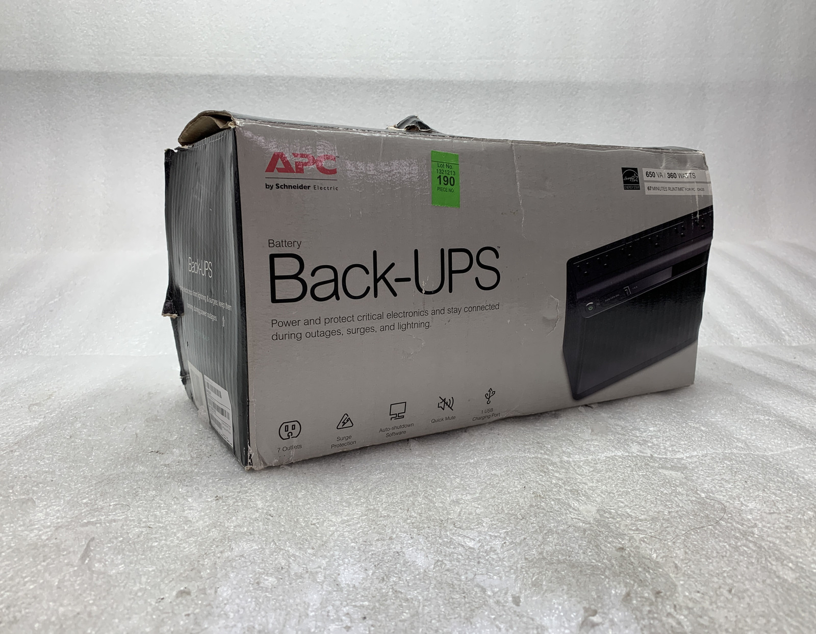 APC BN650M1 120V 12A Uninterruptible Power Supplies (Needs New Battery)