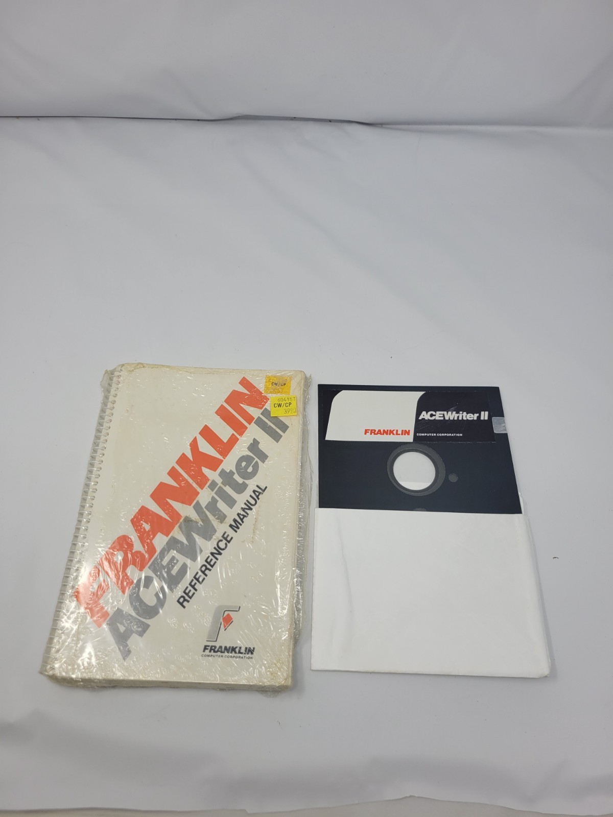 Franklin ACEWriter II Reference Manual Apple II - New & Sealed With Floppy