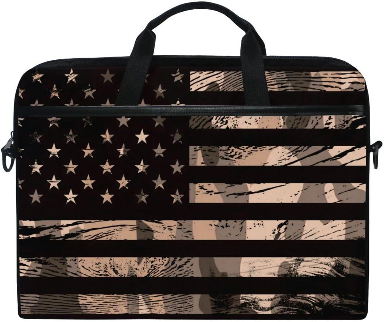 American USA Flag With Desert Camouflage Laptop Case Bag Sleeve for Macbook Air/