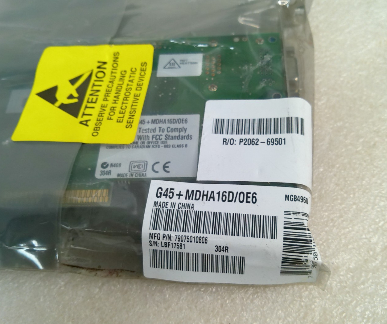 Matrox G45+MDHA16D/0E6 16MB Graphics Card (NEW NO ORIGINAL BOX)