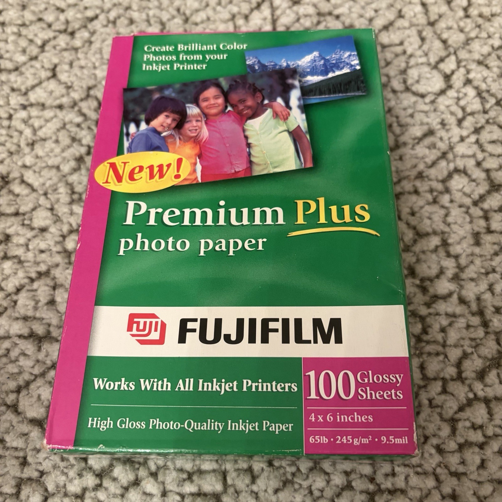 Fujifilm Premium Plus Photo Paper 4x6 High Gloss Paper 100 Sheets Inkjet Printer
