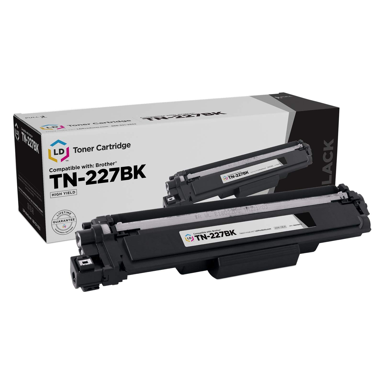 LD Compatible Brother TN-227BK High Yield Black Toner Cartridge (with Chip)