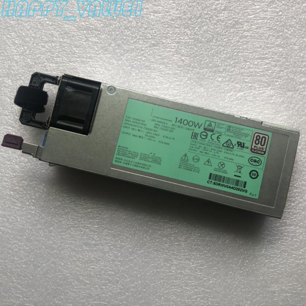 For HP Gen9 G9 Server Power Supply 1400W 720620-B21 733428-101 DPS-1400CB A