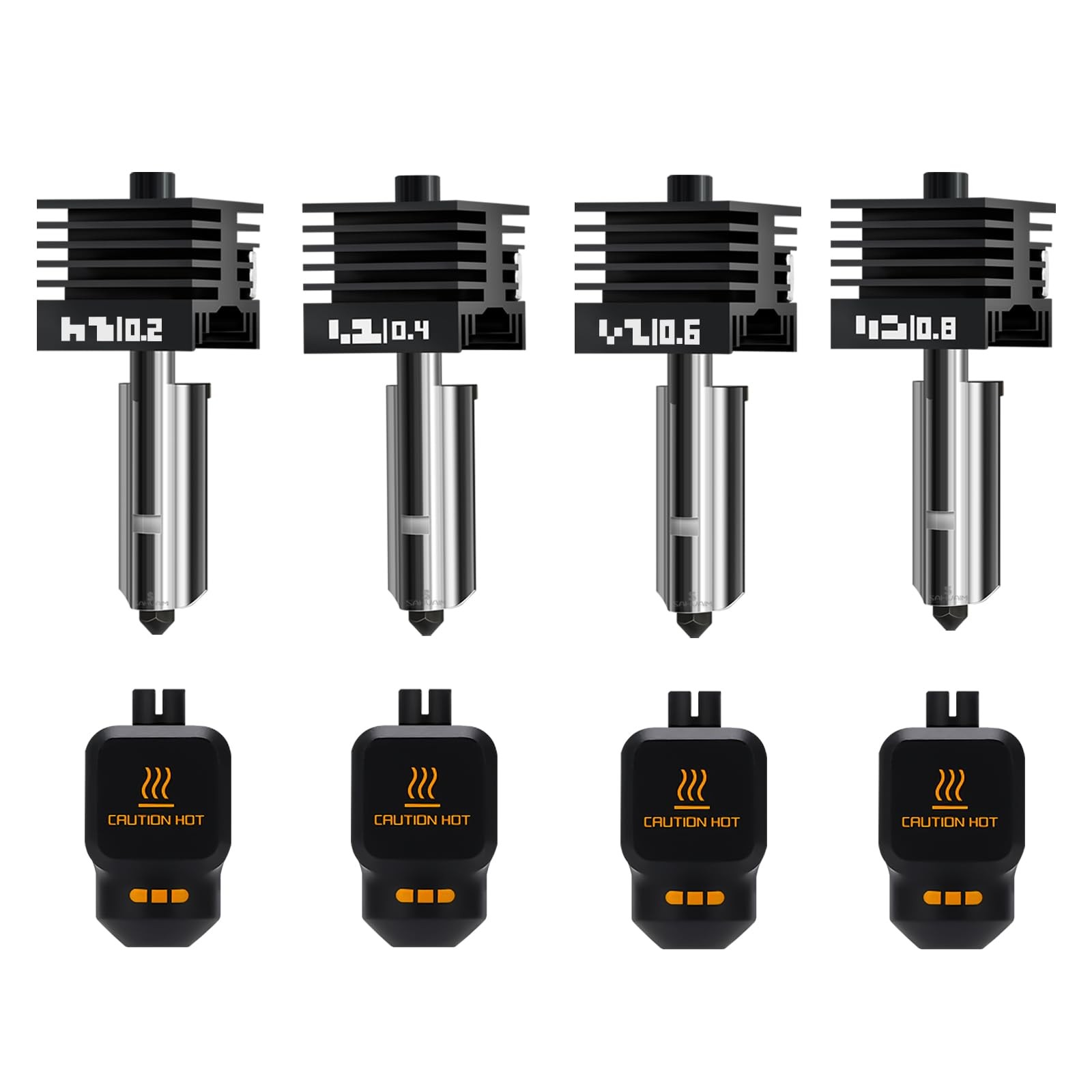 4 Pack P2S Hotend Nozzle Set 0.2MM 0.4MM Hardened for Bambu Lab Accessories