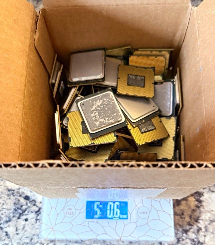 5LB Mixed Lot Pinless CPU Processors Bulk Lot For Scrap/Gold Recovery